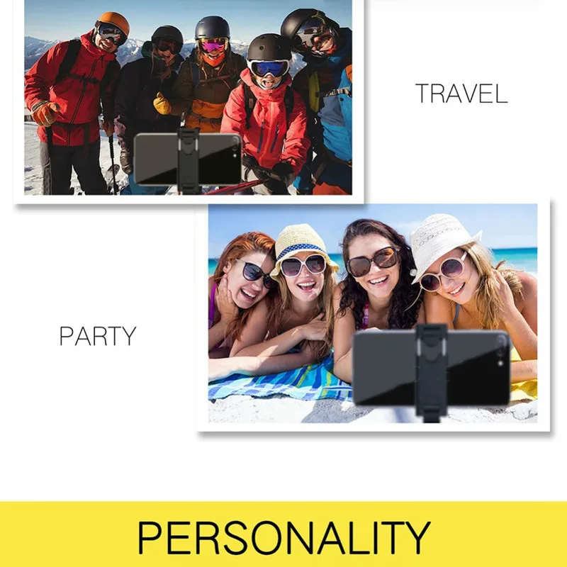 3 In 1 Wireless Bluetooth-compatible Selfie Stick Foldable Mini Tripod Expandable Monopod with Remote Control for IOS Android