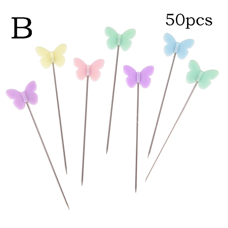 50X Patchwork Pins Flower Button Head Pins DIY Quilting Tool Sewing Accessories