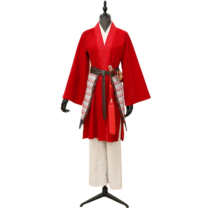 Women Hua Mulan Cosplay Costume Halloween Party Fancy Dress Up Full Outfits Set