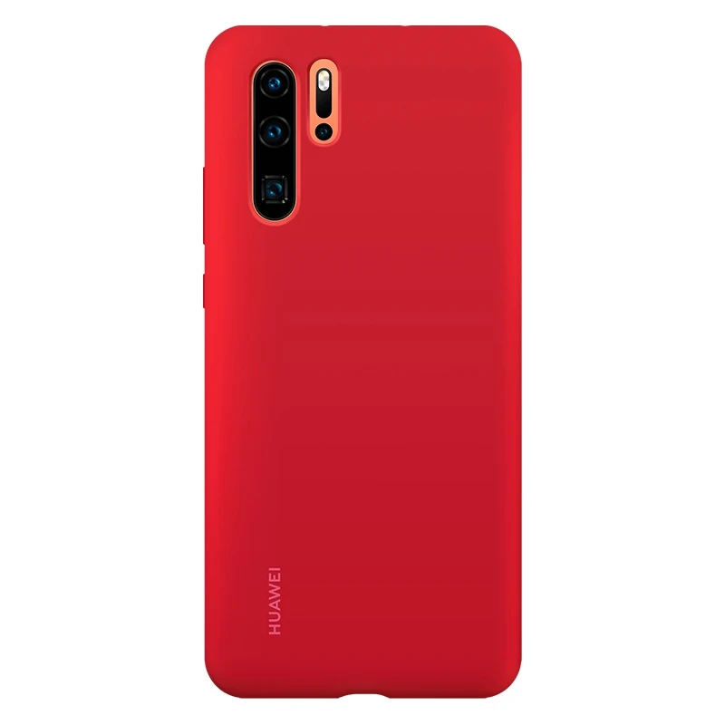 Официальный чехол huawei P30 Pro Чехол huawei P30 силиконовый чехол с логотипом huawei P 30 Мягкий Роскошный 360 противоударный чехол huawei P30 Pro - Цвет: Красный