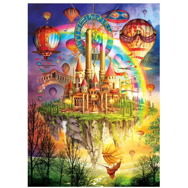 Tarot Castle 1000 шт. Развивающие головоломки игрушки пейзаж космические звезды развивающая головоломка, Игрушка Дети/взрослые подарок на Рождество День рождения - Цвет: Tarot Castle