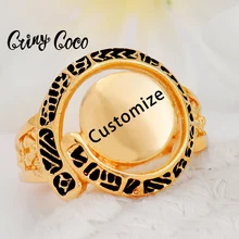 

Cring Coco Initials Name Ring Accessory Hawaiian Custom Personalized Letters Finger Rings Jewelry Gift for Women Men Family 2021