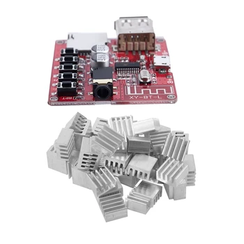 

1Pcs Bluetooth Decoder Board MP3 Lossless Car Speaker & 50Pcs 9X9X5Mm Mini Aluminium Heatsink for IC LED Chipset RAM