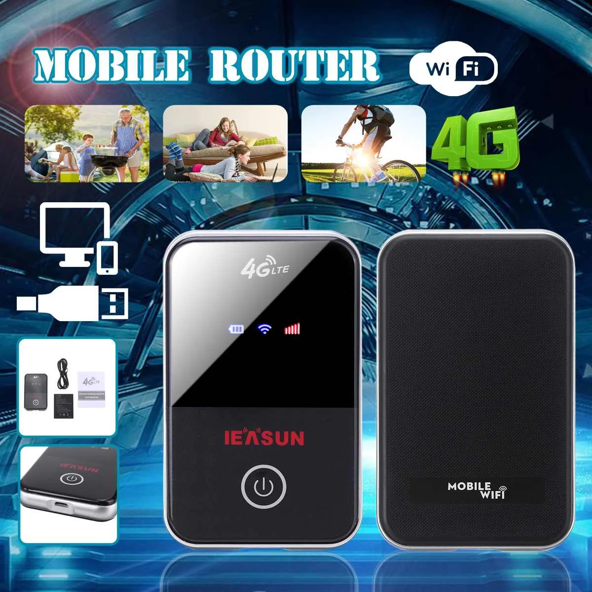 

4G Wifi Router Mini Portable Router 4G Lte 150Mbps Wireless Pocket wi fi Mobile Hotspot Car Wi-fi Router With Sim Card Slot