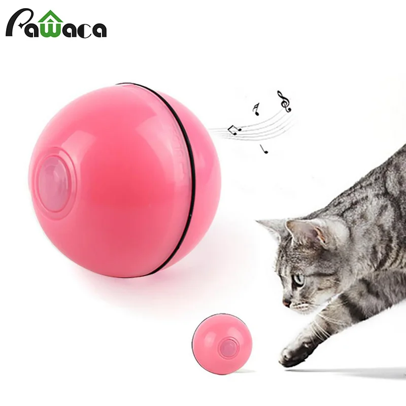 

Cat Toys Smart Interactive Automatic Rolling Ball Active Jump Rotating Ball USB Electric Intelligent avoidance obstacle Pet Toy