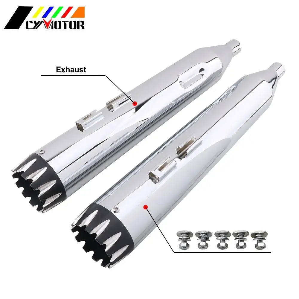 Motorcycle 4.5\ Exhaust Pipes Mufflers Megaphone Slip-On For Harley Touring Models Street Electra Road Glide King 1995-2016 Motorcycle 4.5\ Exhaust Pipes Mufflers Megaphone Slip-On For Harley Touring Models Street Electra Road Glide King 1995-2016