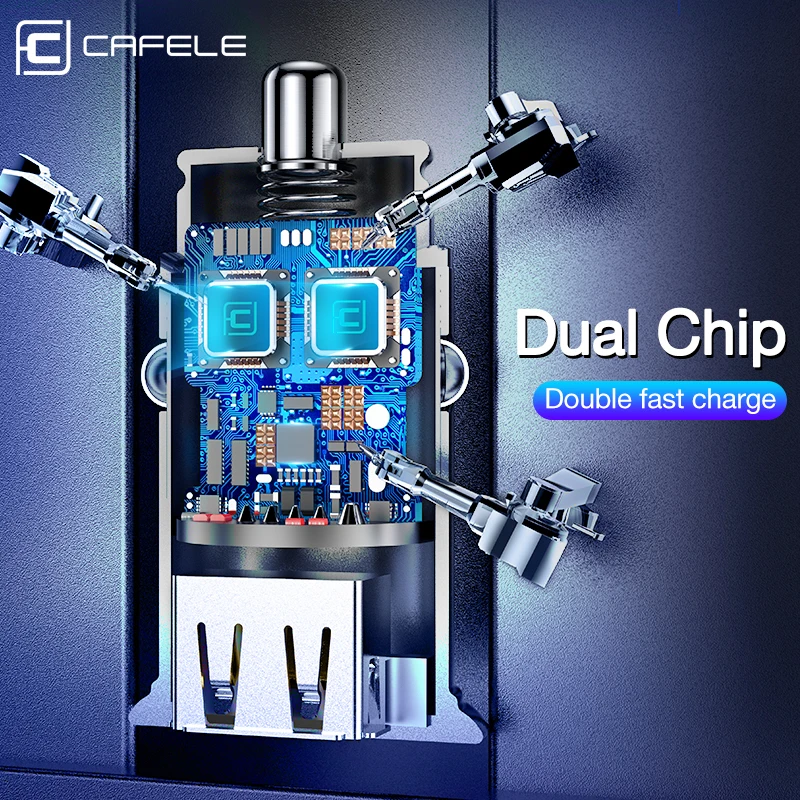 Автомобильное зарядное устройство CAFELE с портом USB 3 0 и поддержкой быстрой