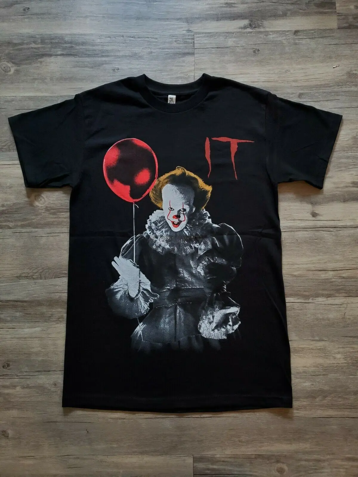 

NEW "IT" HORROR FILM PENNYWISE CLOWN RED BALLON "YOU'LL FLOAT TOO" T SHIRT Casual T-Shirt Male Short Sleeve Pattern