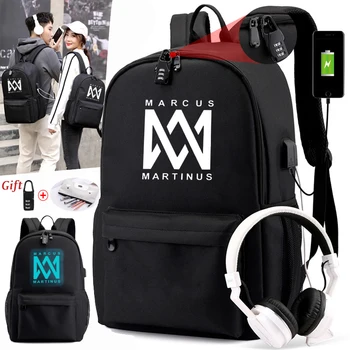 

Singer Marcus and Martinus Backpack For Students Back to School USB Charging Shoulder Backpack Large Capacity teens Travel Bag