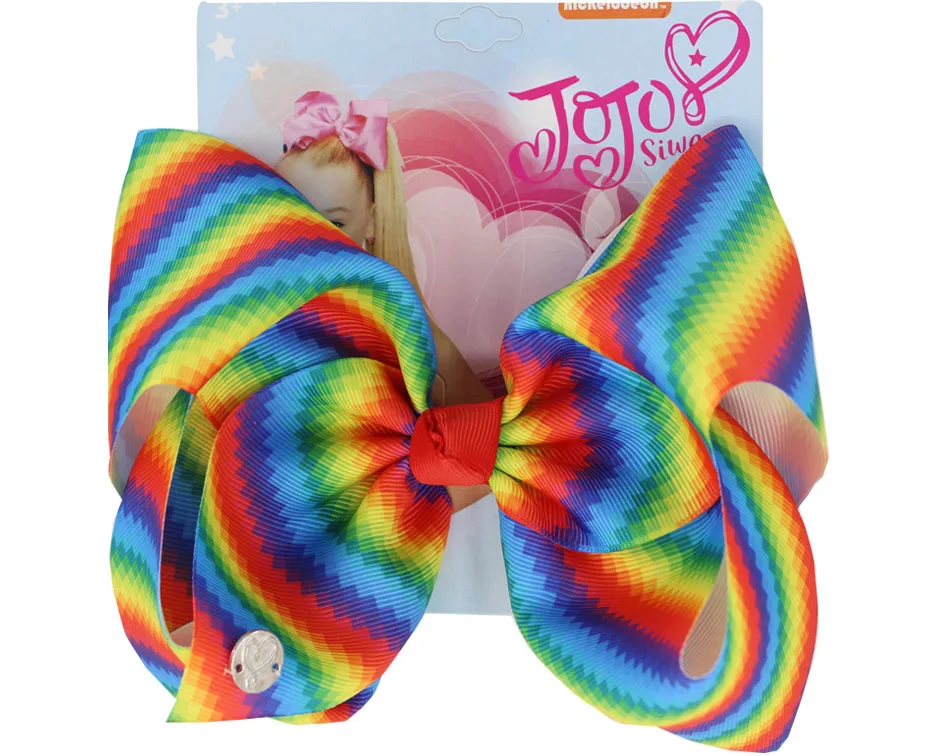 С рисунками героев мультфильма grosgrain ленты 8 дюймов для девочек шпилька для волос с бантом большой ручной работы волос бантики, аксессуары для волос