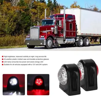

marker lights 2pcs Side Marker Outline Double LED Light Lamp for 12V or 24V Trailer Truck Lorry truck led light