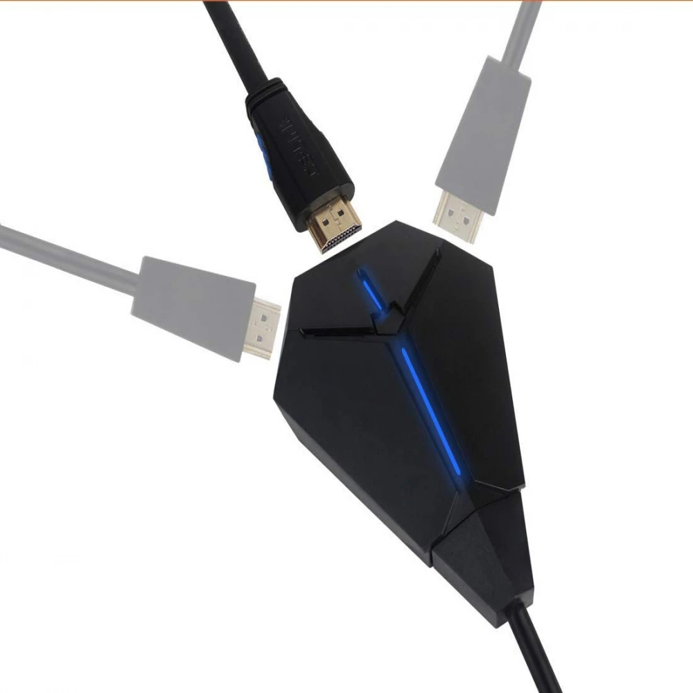 HDMI переключатель, 4K HDMI Umschalter Verteiler 3 в 1 Out Unterstützt HD 4K@ 30Hz 1080P Full HD для HUWEI Box/HDTV/Xbox ONE/Roku Und
