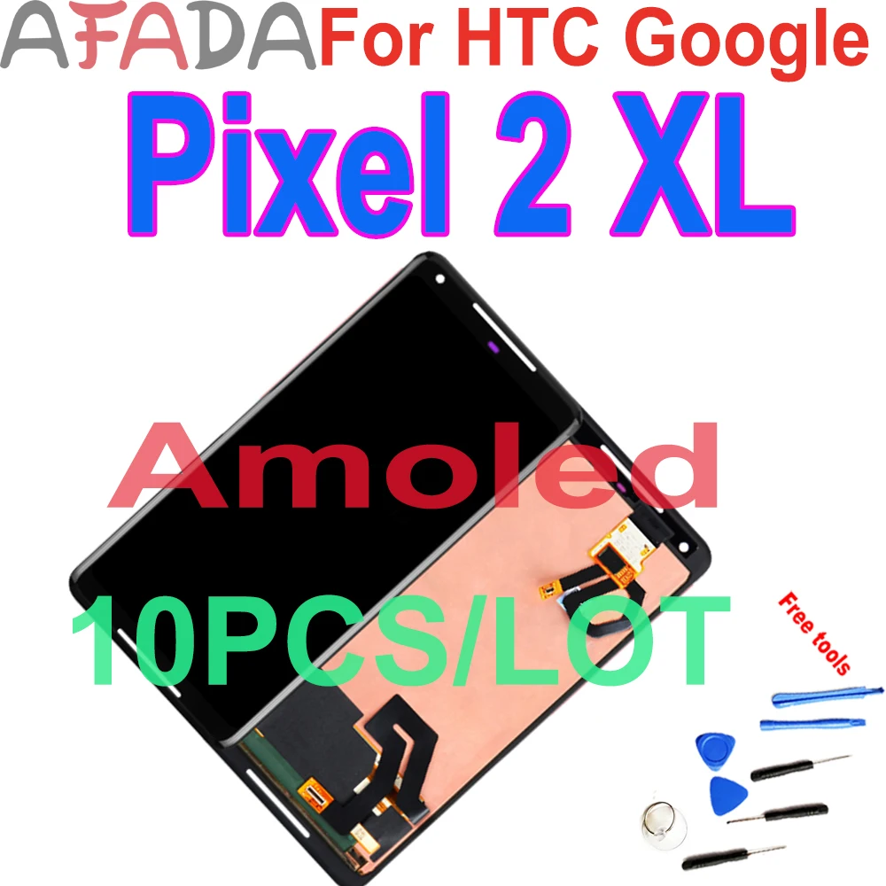 10 шт. AMOLED ЖК-экран дисплей Сенсорная панель дигитайзер в сборе для 6 0 &quotHTC Google Pixel 2