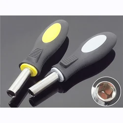 Poignée de tournevis acier au chrome Vanadium 1/4, outil manuel de réparation de 6.35mm 1 pièce 