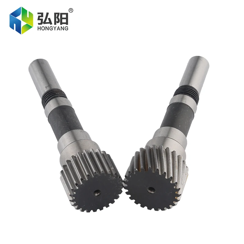 1.25mod 모듈러스 기어 박스 기어 샤프트 23개 톱니 직선형 톱니 나선형 톱니 119mm 길이 기어 CNC 목공 조각 부품