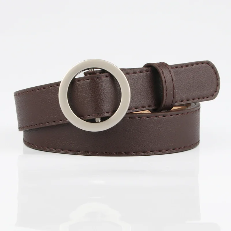 N145-DarkBrown-105cm Мужской Эластичный эластичный пояс, черный холщовый эластичный плетеный кожаный ремень, широкий металлический эластичный пояс для мужчин - Цвет: N145-DarkBrown-105cm