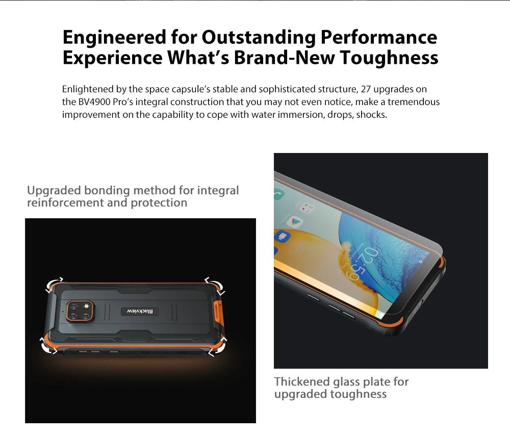 Blackview-teléfono inteligente BV4900 Pro, 4GB + 64GB, 5,7 ", IP68, resistente al agua, Octa Core, Android 10, 5580mAh, NFC, 4G - Imagen 2