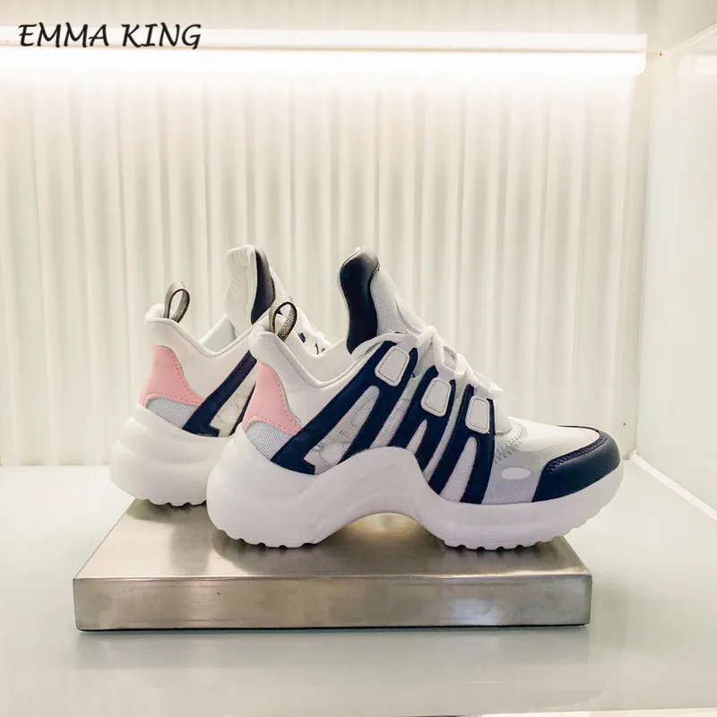 Emma king/Весенняя женская обувь для бега; спортивные кроссовки в европейском и американском стиле; весенняя обувь на шнуровке; кожаная спортивная обувь - Цвет: Style 16