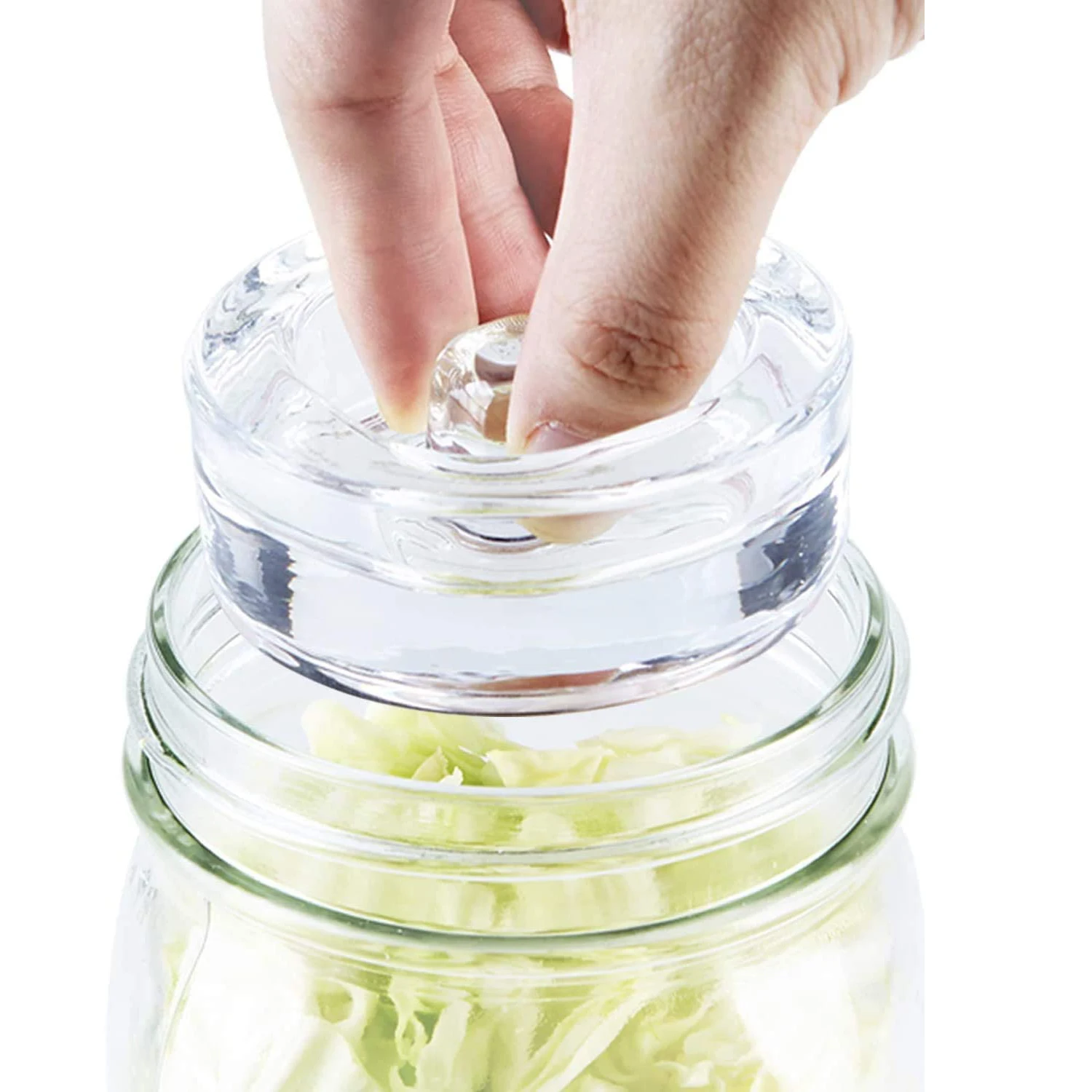 Fermentation Glass Weights with Easy Grip Handle for Wide Mouth Mason Jars