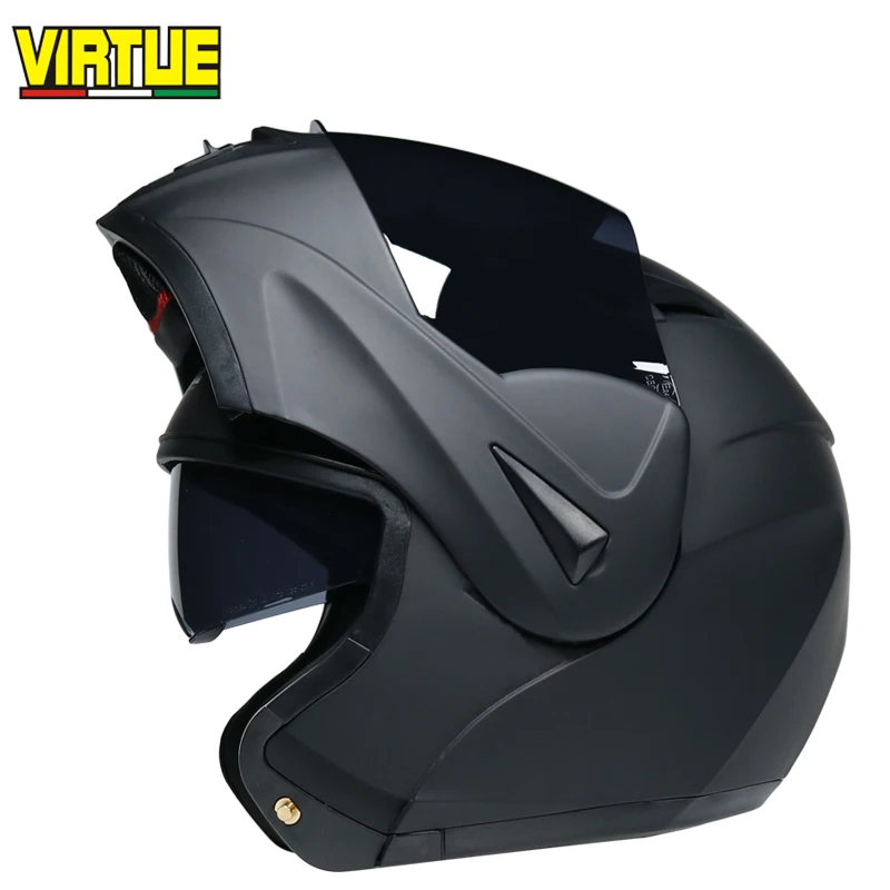 New fashion double lens flip up motorcycle helmet motocross full face helmet racing helmet M L XL XXL