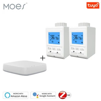 

Smart TRV Thermostatic Radiator Valve Controller Zigbee Thermostat Heater Temperature Voice Control Works with Alexa Google Home