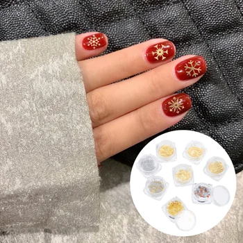 

8 Boxes Snowflakes Sequin Pretty Chritmas Nail Sequin Manicure Sequin for Girl