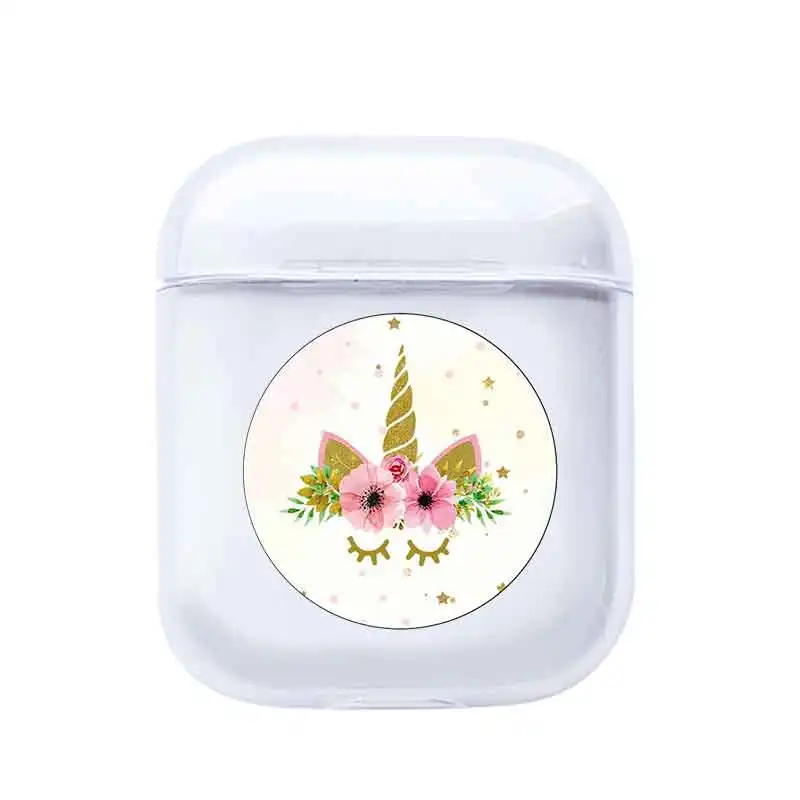 I201240 Мультяшный чехол с единорогом для Apple airpods, чехол, милый беспроводной Bluetooth чехол для наушников Airpods, защитный чехол для наушников - Цвет: I201240
