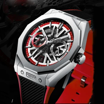 

2019 New Automatic Mechanical Radon Watches Sapphire Crystal 5ATM Rubber Strap Sport Male Watch Fashion Multicolor Wrist watch