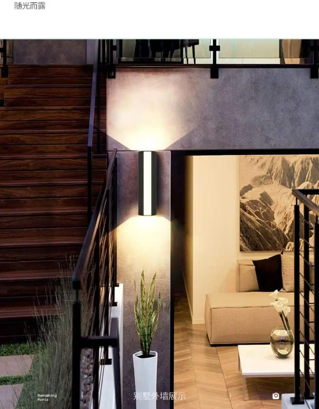 Led outdoor wall garden outdoor corridor hallway stairs villa garden wall pillars double foco led sconce waterproof terrance