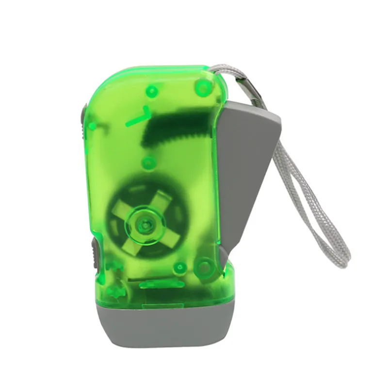 

3 LED Hand Pressing Dynamo Crank Power Wind Up Flashlight Torch Light Hand Press Crank Camping Lamp Light Random Color Send //