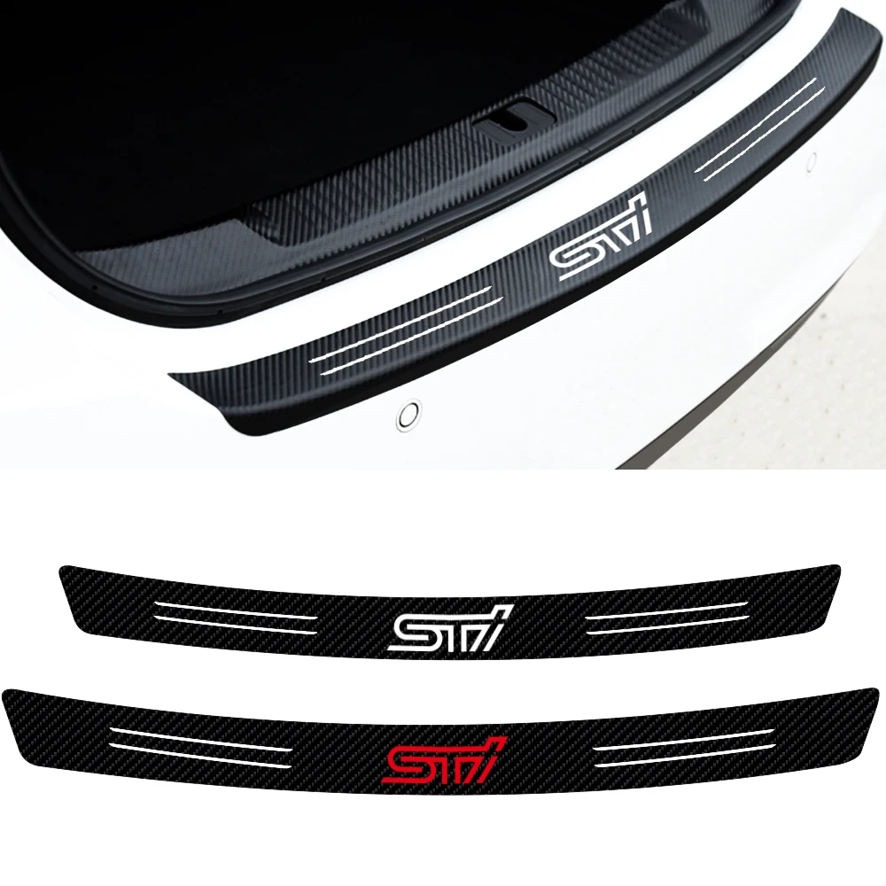 Car Carbon Fiber STI Emblem Tail trunk Rear Bumper Sticker For Subaru Impreza WRX Trezia Stella EV Dex Pleo accessories | Автомобили и