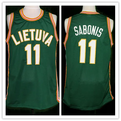 

high quality #11 Arvydas Sabonis Team Lietuva Lithuania Throwback mens Basketball Jersey Embroidery Stitched any Number and name