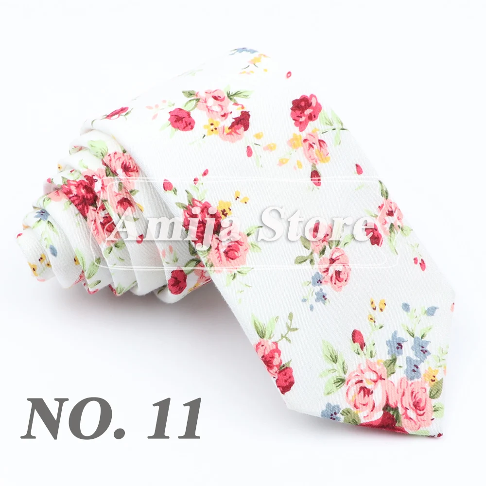 Fashion Floral Baumwolle Krawatte Für Männer Frauen Silm Krawatte Mit Blume Krawatte Für Hochzeit Geschenk Lässige Krawatten Anzüge Romantische Zubehör – Detail 13