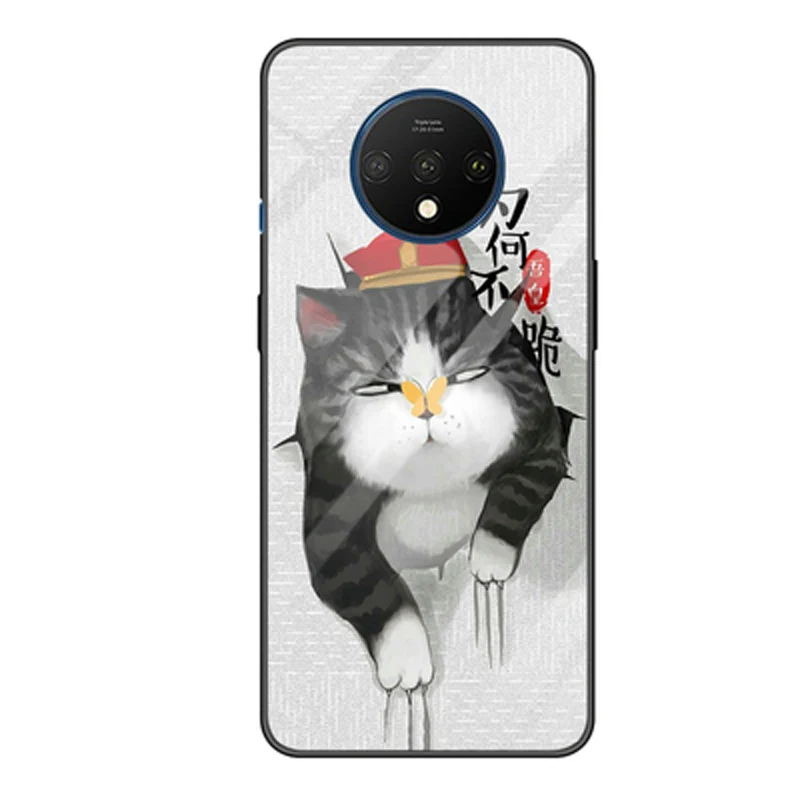 Для oneplus 7 T чехол one plus 7t 1+ 7t закаленное стекло+ TPU Edge тонкая жесткая задняя крышка для oneplus 7 T 7 T чехол oneplus 7t оболочка