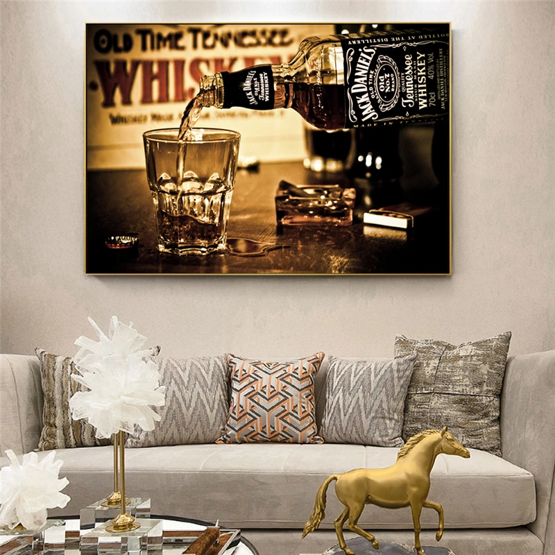 

Whiskey Drinks Wall Posters And Prints Modern Canvas Art Paintings Print On Canvas Bar Decorative Pictures For Home Decor