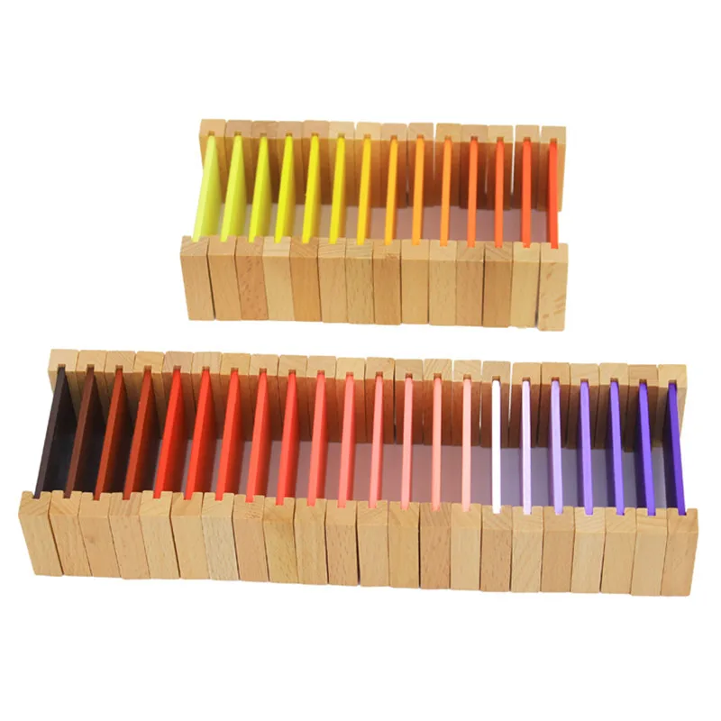 

Montessori Teaching Aids Teach Montessori Wooden Swatches 123 Color Card Children Professional Early Childhood Sensory Training