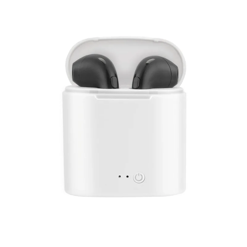 white black earphone I7 I7s TWS Мини Bluetooth наушники 4,2 Беспроводные наушники с зарядным устройством Автомобильная гарнитура с микрофоном для IPhone мобильного телефона - Цвет: white black earphone