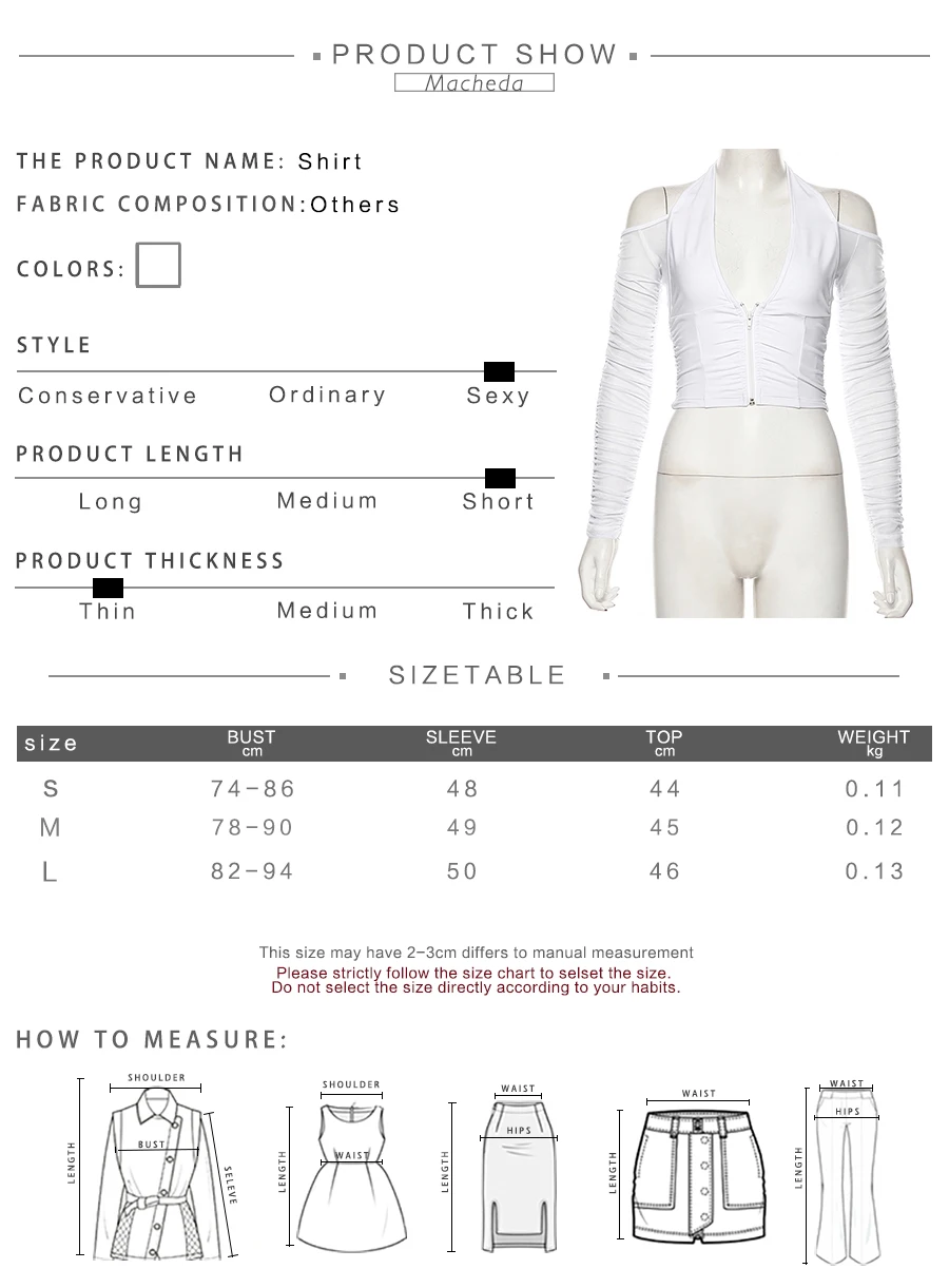 macheda sexy solid Strapless halter crop top mesh fabric long sleeve patchwork t-shirt woman 2019 casual  streetwear top