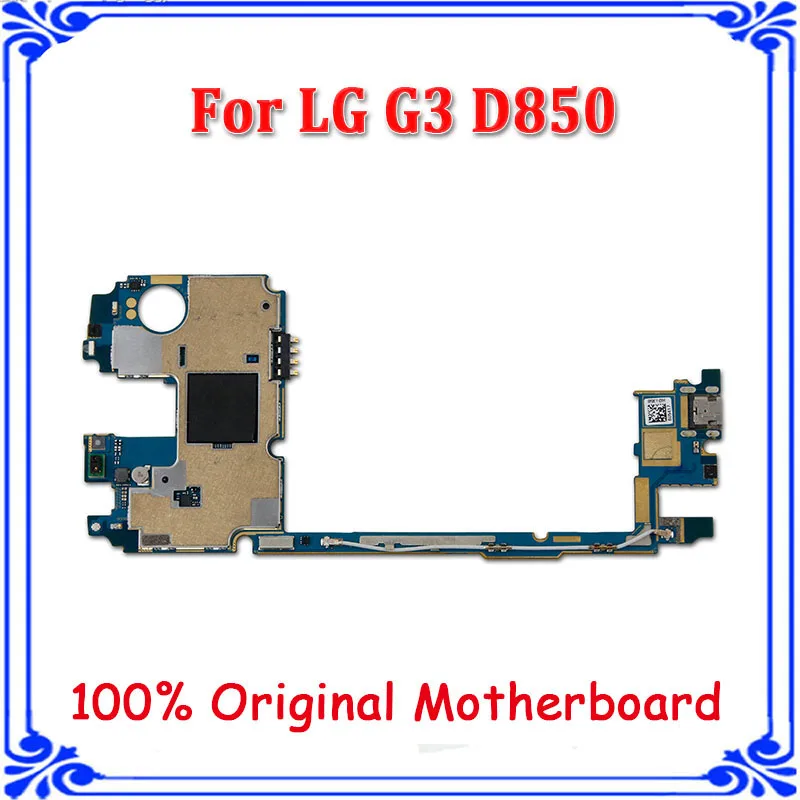 Original unlocked Motherboard for LG G3 D850 16GB 32GB with