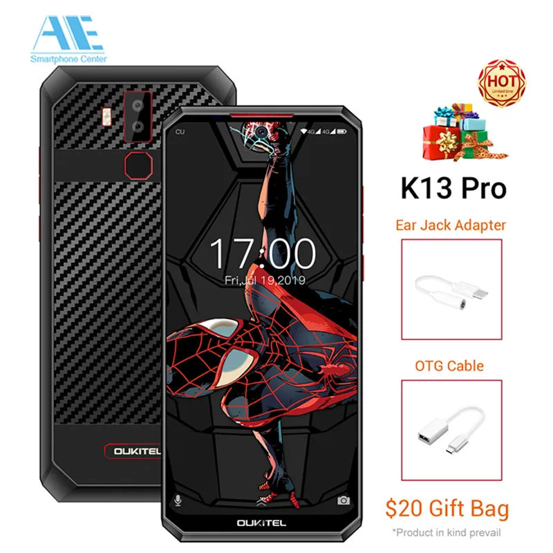 OUKITEL K13 Pro 6 41 &quot19 5: 9 4G RAM 64G ROM 11000mAh Мобильный телефон Android 0 MT6762 смартфон с отпечатком
