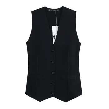 

2020 summer women's new sleeveless slim slimming wild wear small vest pocket knitted tight vest