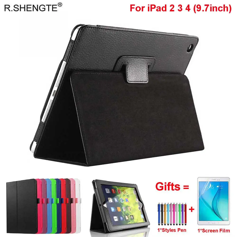 Магнитный чехол для iPad 2 3 4 Filp Кожаный подставка с карандашом планшета iPad2 iPad3 со