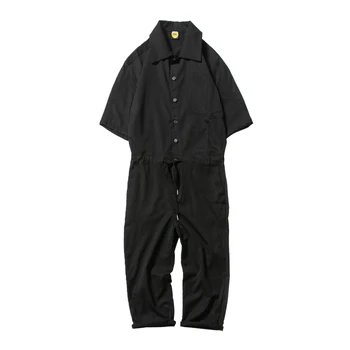 

Fashion Men Cargo Overalls Punk Style Hip-hop Pockets Pants Loose Solid Long Sleeve Rompers Men Jumpsuit Streetwear