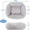 Luxury Dog Bed Square Dog Beds Long Plush Dog Mat Beds for Small Medium Large Dogs Supplies Pet Dog Calming Bed Washable Kennel 4