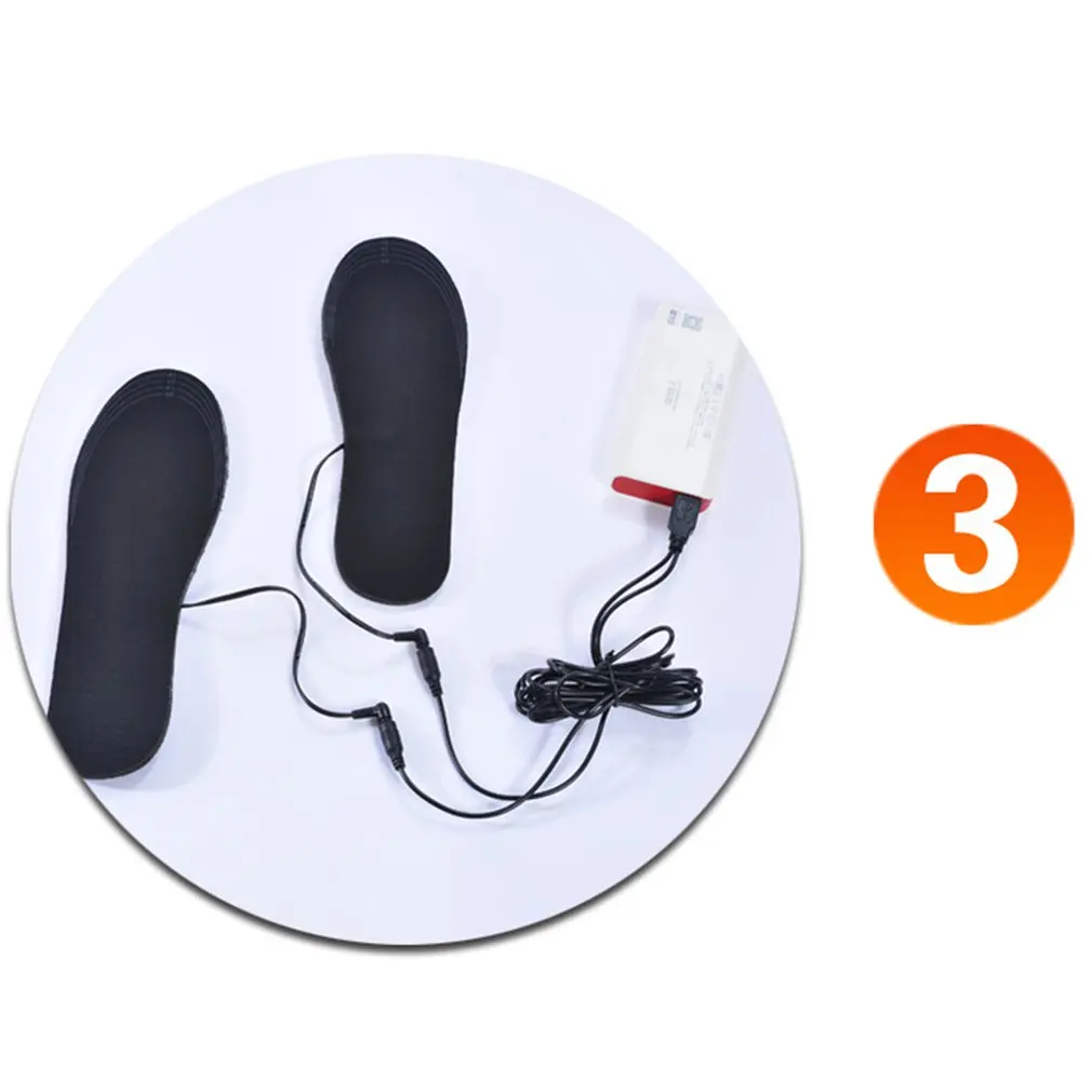 1 пара USB стельки с подогревом для ног, согревающие стельки для ног, теплые носки для ног, зимние уличные спортивные стельки для обуви, Теплые Зимние Стельки