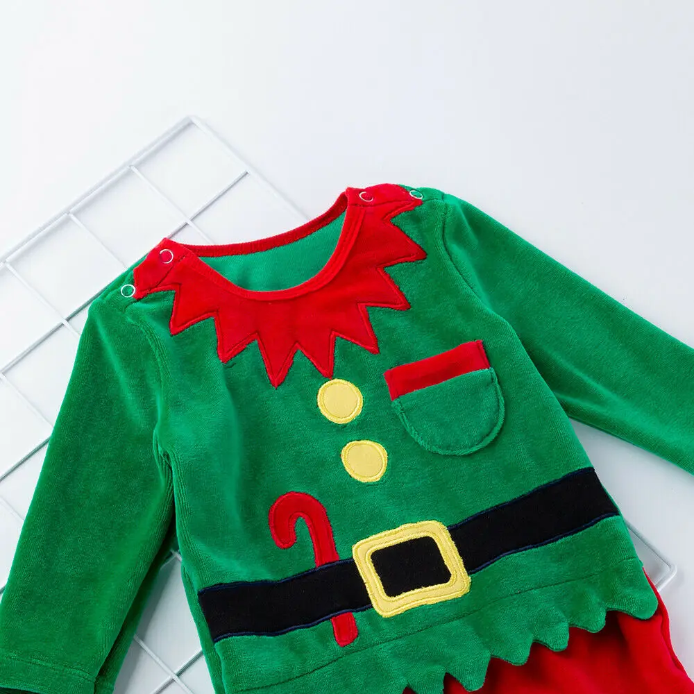 Рождественские Комбинезоны для маленьких девочек и мальчиков 0-24 месяцев; Рождественская одежда с Санта-Клаусом; бархатный комбинезон с шапочкой