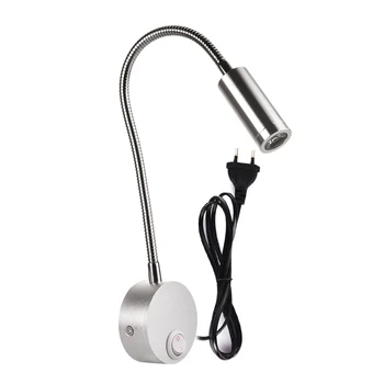 현대 LED 벽 램프 스위치 침실 머리맡 침대 옆 독서 조명 알루미늄 AC90-260V