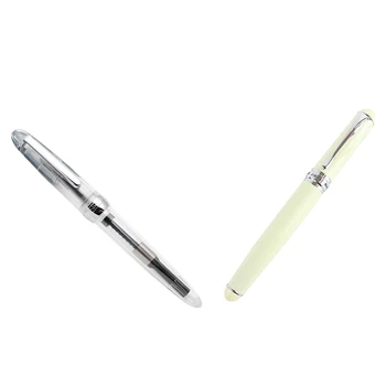 

Jinhao 1Pcs X750 Calligraphy Fountain Pen Elegant White & 1Pcs 992 Fountain Pen Translucent White