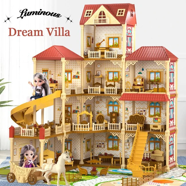 New Diy Doll House Girls Pretend Toy Handmade Castle Dollhouse Birthday  Gifts Educational Toys Villa For Girl Toys For Children - Doll Houses -  AliExpress