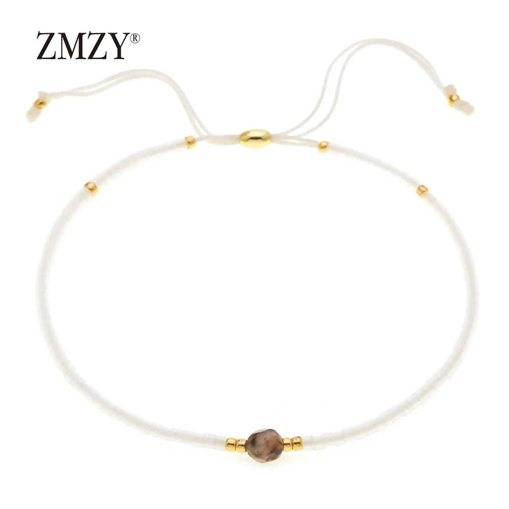 ZMZY 8 шт./лот мульти ручной работы MIYUKI Seedbeads браслет ювелирные изделия модный натуральный камень браслеты для женщин Подарки дропшиппинг